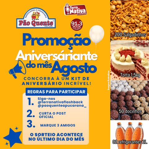 ANIVERSARIANTE DO MES - JULHO